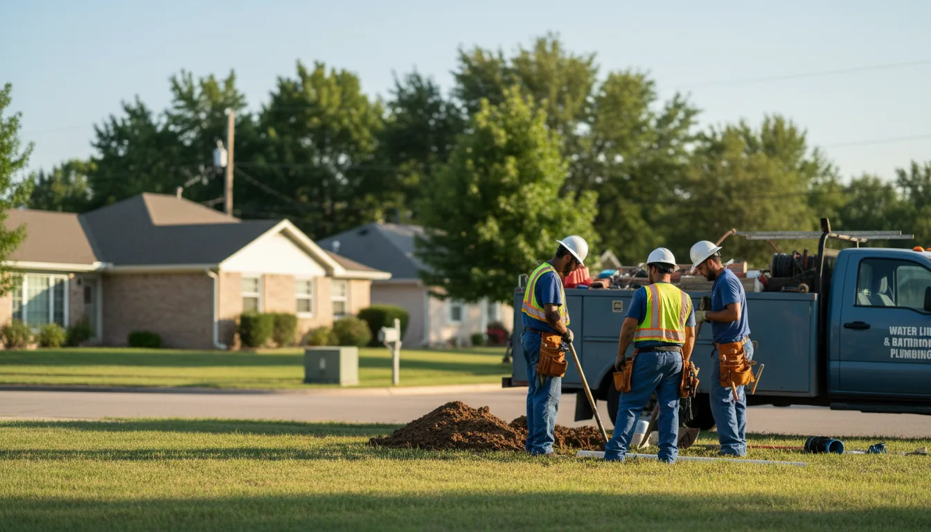 Residential water line and bathroom plumbing service in Evergreen, LA